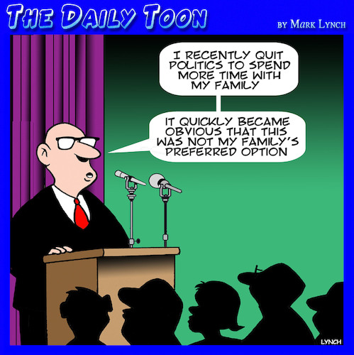 Cartoon: Political comebacks (medium) by toons tagged retiring,families,retiring,families