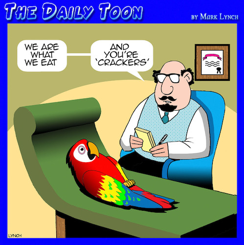 Cartoon: Polly want a cracker (medium) by toons tagged parrots,crackers,parrots,crackers