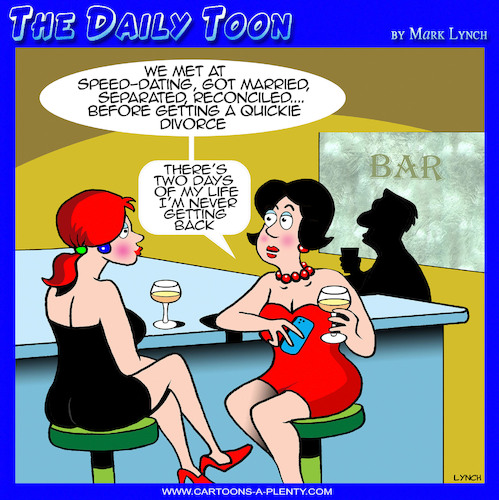 Cartoon: Quickie (medium) by toons tagged speed,dating,lost,youth,speed,dating,lost,youth