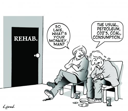 Cartoon: rehab (medium) by toons tagged environment,ecology,greenhouse,gases,pollution,earth,day,