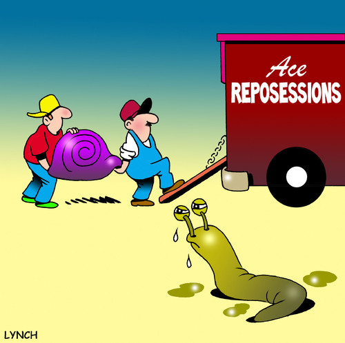 Cartoon: Reposessions (medium) by toons tagged reposession,home,moving,snail,slug,removalist