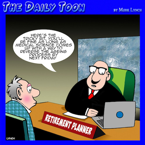 Cartoon: Retirement (medium) by toons tagged financial,advisr,retirement,planner,savings,financial,advisr,retirement,planner,savings