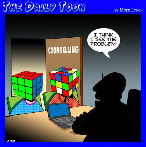 Cartoon: Rubiks cube (medium) by toons tagged marriage,councilor,rubik,cube,puzzles,marriage,councilor,rubik,cube,puzzles