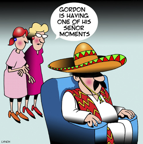 Cartoon: Seniors moment (medium) by toons tagged seniors,sombrero,mexico,gringo,senor,old,age,pensioner,moment,seniors,sombrero,mexico,gringo,senor,old,age,pensioner,moment