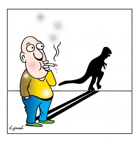 Cartoon: soon to be extinct (medium) by toons tagged smoking,dinosaurs,prehistoric