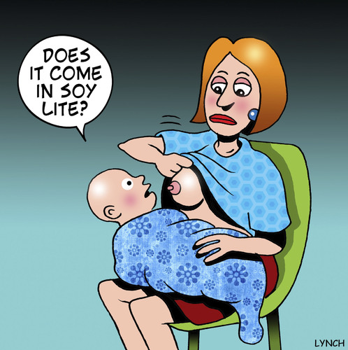 Cartoon: Soy lite (medium) by toons tagged soy,milk,breastfeeding,products,baby,mothers,children,soy,milk,breastfeeding,products,baby,mothers,children