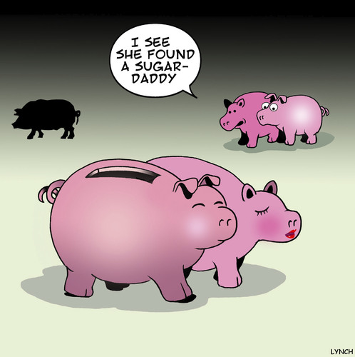 Cartoon: Sugar daddy (medium) by toons tagged piggy,bank,sugar,daddy,pigs
