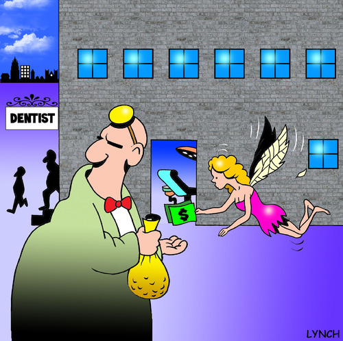 Cartoon: the tooth fairy (medium) by toons tagged dentist,tooth,fairy,dentures,dental,service,fairies,teeth,bribes,health,gums,extractions