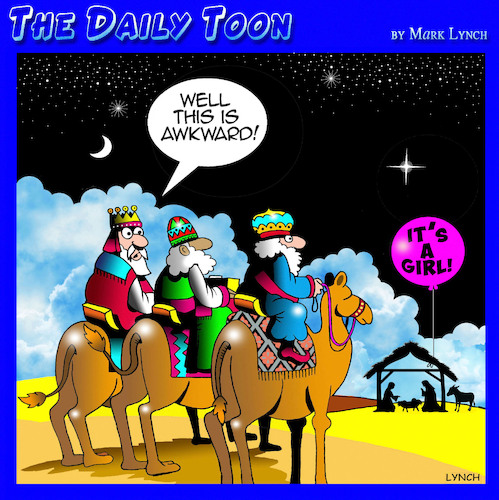 Cartoon: Three wise men (medium) by toons tagged christmas,nativity,scene,baby,balloons,gender,identity,xmas,christmas,nativity,scene,baby,balloons,gender,identity,xmas