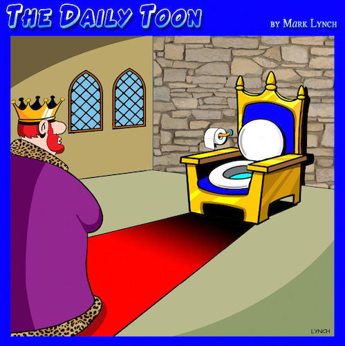 Cartoon: Thrown room (medium) by toons tagged toilets,thrown,royalty,kings,bathroom,toilets,thrown,royalty,kings,bathroom