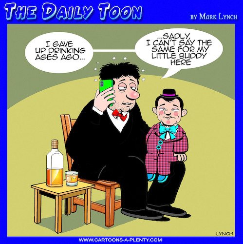 Cartoon: Ventriloquist (medium) by toons tagged ventriloquist,dummy,alcoholism,heavy,drinkers,stage,performer,ventriloquist,dummy,alcoholism,heavy,drinkers,stage,performer