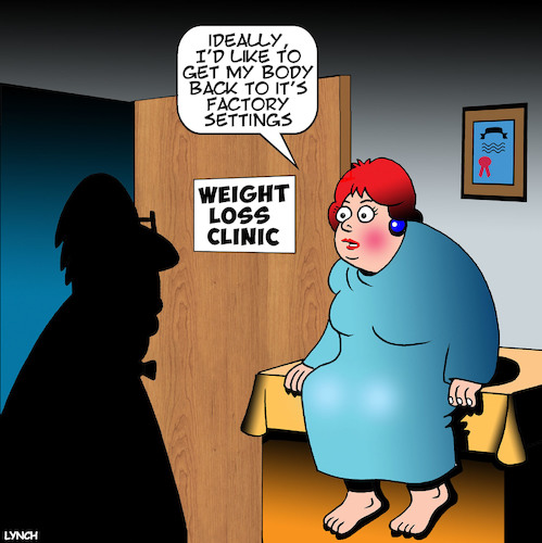 Cartoon: Weight loss (medium) by toons tagged factory,settings,weight,loss,clinic,obesity,diet,fat,overweight,epidemic,factory,settings,weight,loss,clinic,obesity,diet,fat,overweight,epidemic