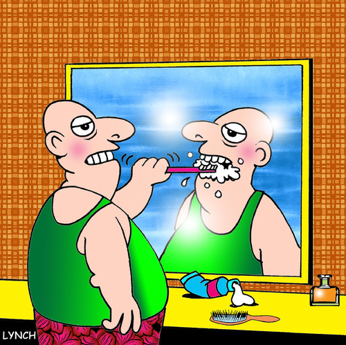 Cartoon: weird dental care (medium) by toons tagged dental,dentist,teeth,cleaning,dentures,care,esher,toothpaste