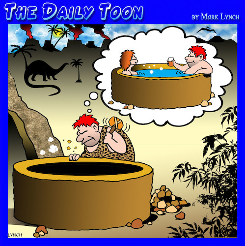 Cartoon: Wheely good idea (medium) by toons tagged inventing,the,wheel,prehistoric,man,hot,tub,inventing,the,wheel,prehistoric,man,hot,tub