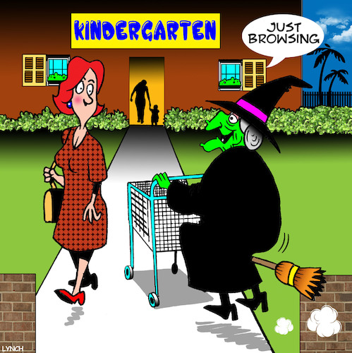 Cartoon: Wicked Witch (medium) by toons tagged kindergarton,witches,kids,pre,school,childcare,centre,kindergarton,witches,kids,pre,school,childcare,centre