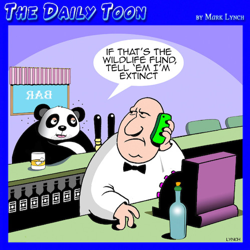 Cartoon: World Wildlife Fund (medium) by toons tagged wwf,panda,extinction,bars,wwf,panda,extinction,bars