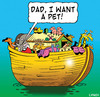 Cartoon: a pet (small) by toons tagged noahs ark history animals pets religion god bible ships vet old testament