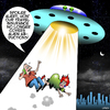 Cartoon: Abducted by aliens (small) by toons tagged travel,insurance,aliens,the,universe,alien,life,kidnapping
