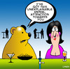 Cartoon: animal magnetism (small) by toons tagged bears,dating,online,relationships,bars,pub,cocktails,drinking,pick,up,line,chatting,animal,magnetism,love