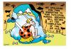 Cartoon: apologies (small) by toons tagged evolution ice age caveman television global warming cooling