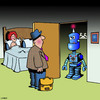 Cartoon: Bad robot (small) by toons tagged robots,infidelity,sex,toys,unfaithful,artificial,intelligence,blow,up,doll