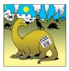 Cartoon: best before 65 million BC (small) by toons tagged dinosaurs prehistoric price tags bar codes animals extinct lizards