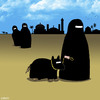 Cartoon: Burka dog (small) by toons tagged burka,burqa,dogs,walking,the,dog