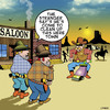 Cartoon: Clean up this town (small) by toons tagged vacuum,cleaner,cowboys,westerns,saloons