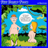 Cartoon: Deceptive packaging (small) by toons tagged fig,leaf,penis,size,leaves,false,advertising