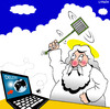 Cartoon: delete (small) by toons tagged god,heaven,insects,laptop,twitter,facebook,flys