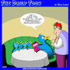 Cartoon: Dinner time (small) by toons tagged bird,feeder,regurgitated,food,chicks