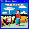 Cartoon: Echo point (small) by toons tagged echos,teenagers,whatever
