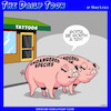 Cartoon: Endangered species (small) by toons tagged tattoos,bacon,endangered,animals,species