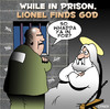 Cartoon: found God (small) by toons tagged god,jail,prison,prisoner,crime,criminal