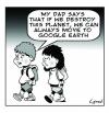 Cartoon: google earth (small) by toons tagged environment,ecology,greenhouse,gases,pollution,earth,day