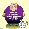 Cartoon: He ate me too (small) by toons tagged fat,obesity,diet,skinny,shirt,slogans,overweight,fatty,foods,fast,food,society