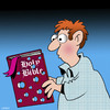 Cartoon: Holy Bible (small) by toons tagged bible,studies,koran,holy,book