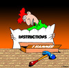 Cartoon: instructions (small) by toons tagged hammer,tools,garden,instructions,carpenter,and,nails,building,builder,handiman,gifts