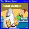 Cartoon: iPad tablets (small) by toons tagged ten,commandments,phone,upgrades,moses,iphone,sales