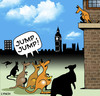 Cartoon: jump (small) by toons tagged kangaroos,marsupials,suicide,animals,joeys,australia,architecture,jumping,trampoline