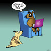 Cartoon: Lap dog (small) by toons tagged dogs,computers,lapdog,laptop,tablets