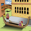 Cartoon: Lifejacket demonstration (small) by toons tagged gondola,safety,demonstration,life,jacket,venice
