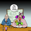 Cartoon: My life is a joke (small) by toons tagged clowns,circus,pubs,jokes,bars,drinking,beer,depression,drunk,complaining,performer