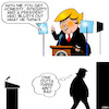 Cartoon: One out of three (small) by toons tagged donald trump honesty integrity lectern
