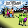 Cartoon: Online profile picture (small) by toons tagged facebook,online,profile,social,media,aliens,spaceship,flying,saucer,alien,invasion,false,identity