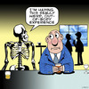 Cartoon: out of body experience (small) by toons tagged skeletons,skulls,paranormal