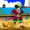 Cartoon: pirates beaver (small) by toons tagged pirates animals beaver galleon pirate ship wooden leg