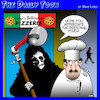 Cartoon: Pizza (small) by toons tagged angel,of,death,pizza,slicer,chef,slice