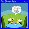 Cartoon: Pollination (small) by toons tagged bees,queen,bee,marriage,proposal,pollinating