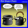 Cartoon: pot calling the kettle black (small) by toons tagged racial,discrimination